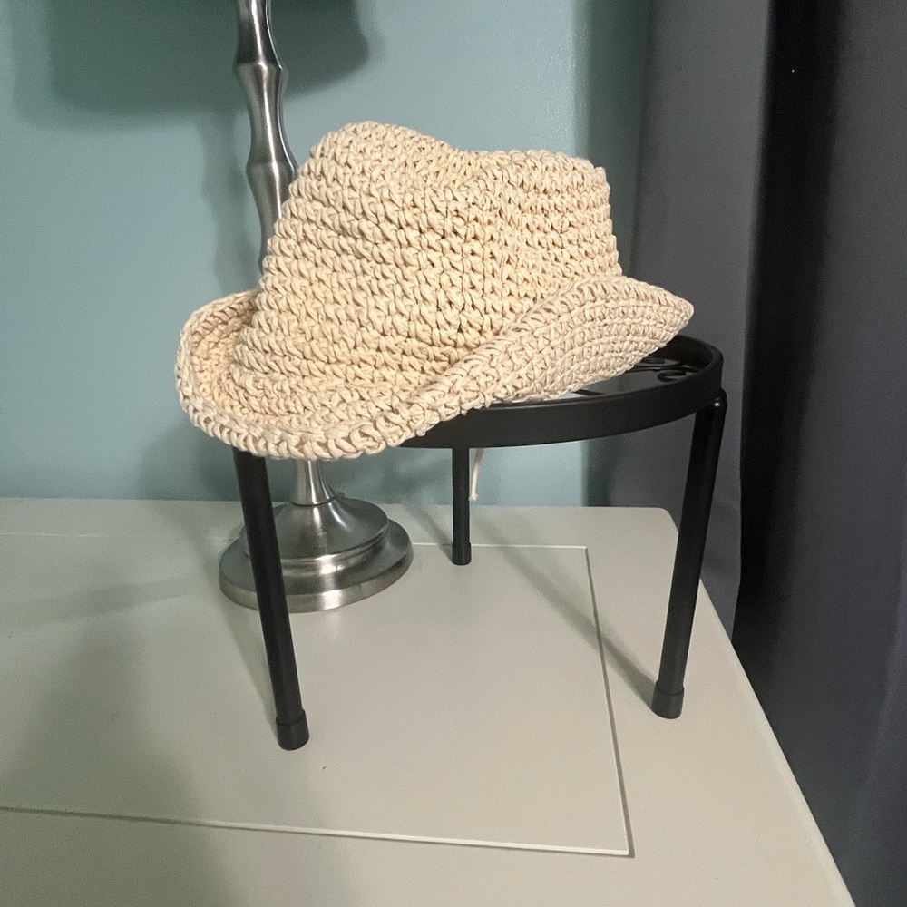 Tan Women's straw Crochet Hat, Physician Endorsed